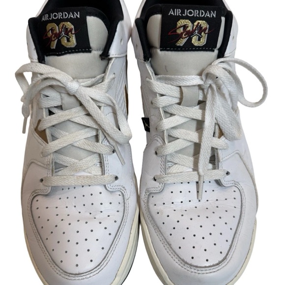 Nike Mens Air Jordan Stadium 90 Size 11 White Gold Athletic Shoes - Picture 3 of 7